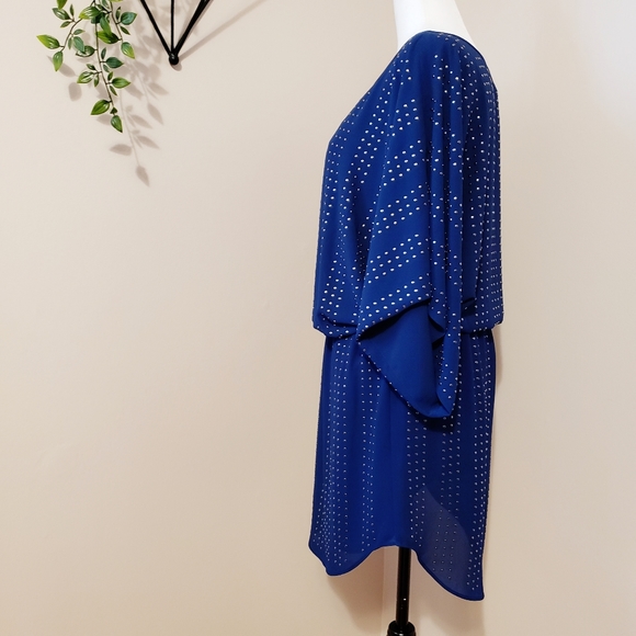 STUNNING DRAPING OVERSIZED DRESS studded - Picture 7 of 11